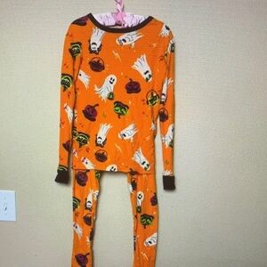 Orange Halloween Pajama Set